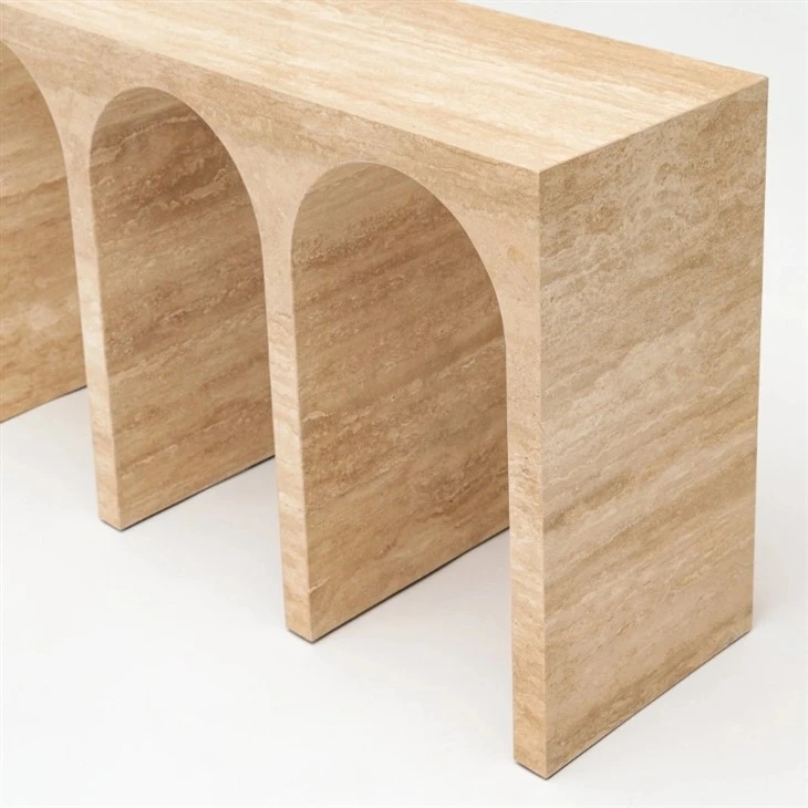 โต๊ะคอนโซลหินอ่อน Travertine