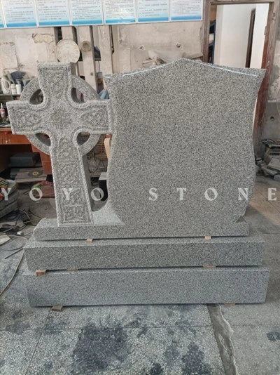 ศิลาฤกษ์อนุสรณ์หินแกรนิต Grey Celtic Cross